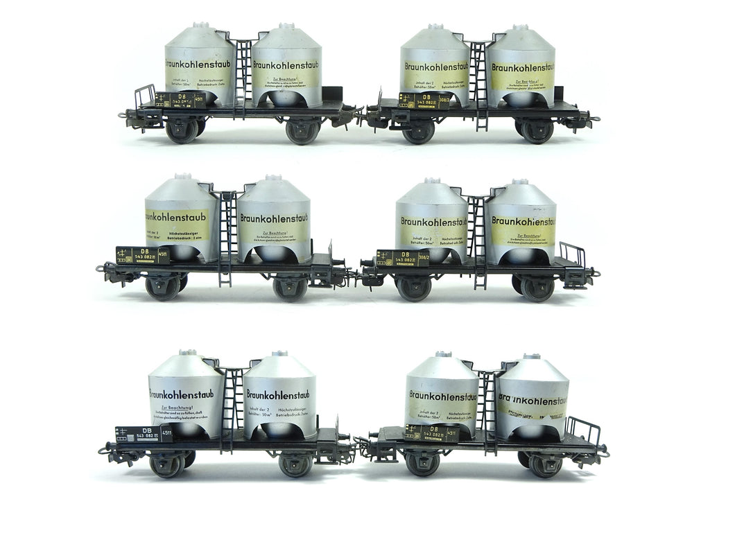 Märklin H0 Güterwagen Set 6-teilig Silowagen Braunkohlenstaub, 4511