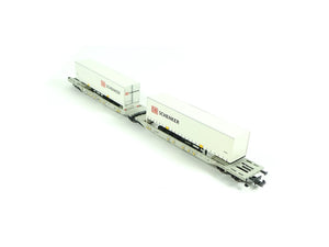 Hobbytrain N Doppeltaschenwagen Sdggmrss AAE DB Schenker 23754 OVP