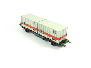 Märklin H0 Güterwagen Containerwagen mit 2 DB-Containern 4664 OVP