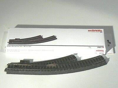 Märklin H0 24671, eine C Gleis gebogene Weiche links, neu, OVP