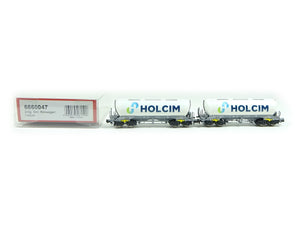 Fleischmann N Güterwagen 2-tlg. Set Silowagen Holcim, 6660047 neu OVP