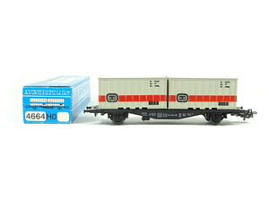 Märklin H0 Güterwagen Containerwagen mit 2 DB-Containern 4664 OVP