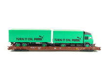 Laden Sie das Bild in den Galerie-Viewer, Märklin H0 Niederflurwagen für LKW-Transport mit LKW “Puma”, 4843 OVP
