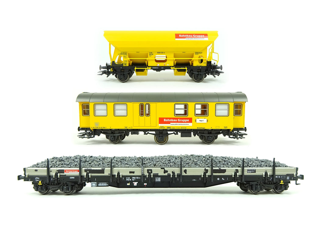 Märklin H0 Güterwagen Set Bahnbau Gruppe aus 26621 neu