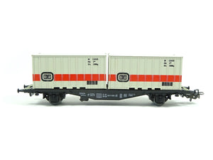 Märklin H0 Güterwagen Containerwagen mit 2 DB-Containern 4664 OVP