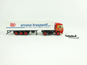 Herpa H0 Scania 143M 480 Kühlkoffersz 2/3 Trasporti Arcese Italien OVP