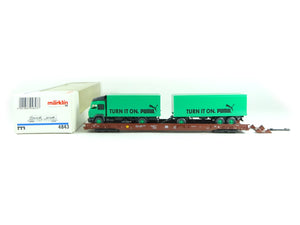 Märklin H0 Niederflurwagen für LKW-Transport mit LKW “Puma”, 4843 OVP