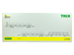 Trix H0 Flachwagen-Set mit Kohlehunten Lorentransport DB, 23990 OVP unvollständig