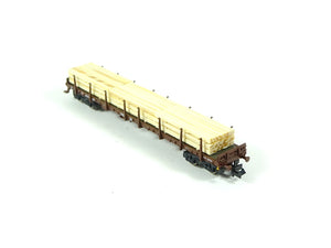 Fleischmann N Rungenwagen mit Holzbeladung SBB, 6660049 neu OVP