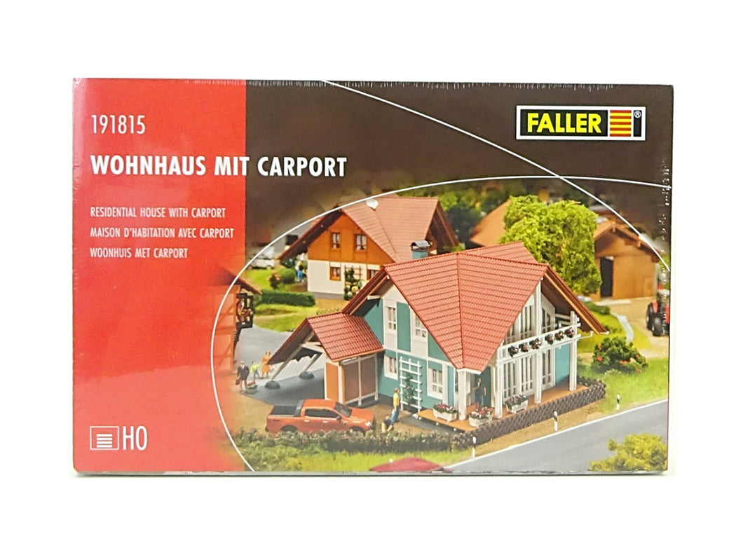 Faller H0 Modellbahn Bausatz Wohnhaus mit Carport 191815 neu OVP