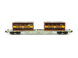 Roco H0 Containertragwagen Spedition Bertschi SBB, 77346 neu OVP