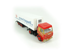 Herpa H0 Scania 143M 480 Kühlkoffersz 2/3 Trasporti Arcese Italien OVP