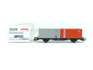 Container Tragwagen DB  2-achsig mhi, Märklin H0 47680-01 neu OVP