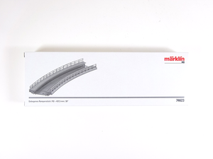 C Gleis Brücke Rampenstück gebogen R 2, Märklin H0 74623 neu, OVP