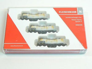 Fleischmann N 846006, 3-tlg. Kesselwagen-Set, DB, neu, gealtert