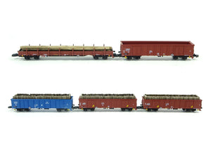 Wagen Set Holztransport PKP, Märklin Z 86683 neu OVP