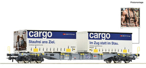 Containertragwagen Gattung Sgnss SBB Cargo, Roco H0 6600028 neu OVP