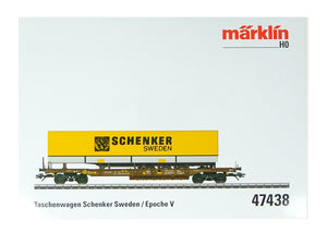 Taschenwagen Schenker Sweden AAE Cargo AG, Märklin H0 47438 neu OVP