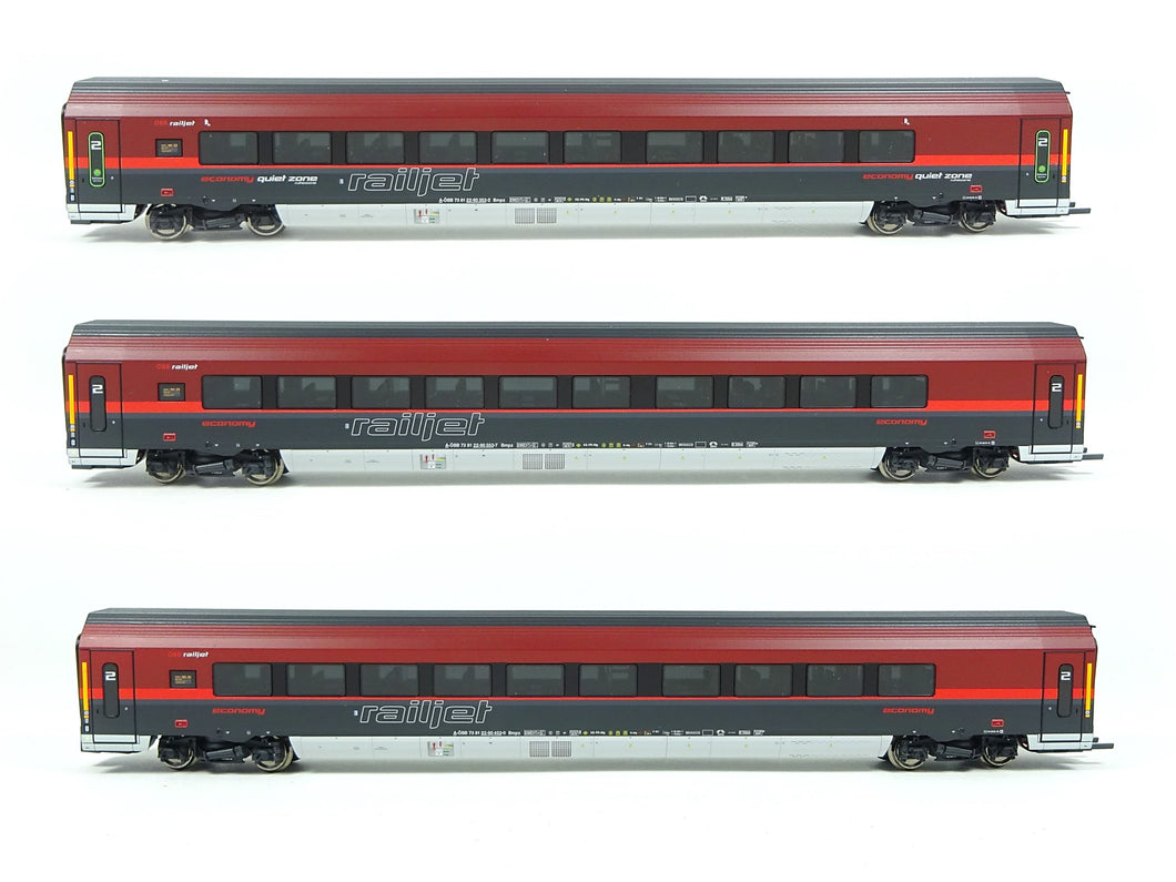 Personenwagen Railjet ÖBB 3-tlg. Set, Roco H0 74040 neu OVP