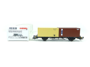 Container Tragwagen DB  2-achsig mhi, Märklin H0 47680-04 neu OVP