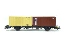 Laden Sie das Bild in den Galerie-Viewer, Container Tragwagen DB  2-achsig mhi, Märklin H0 47680-04 neu OVP
