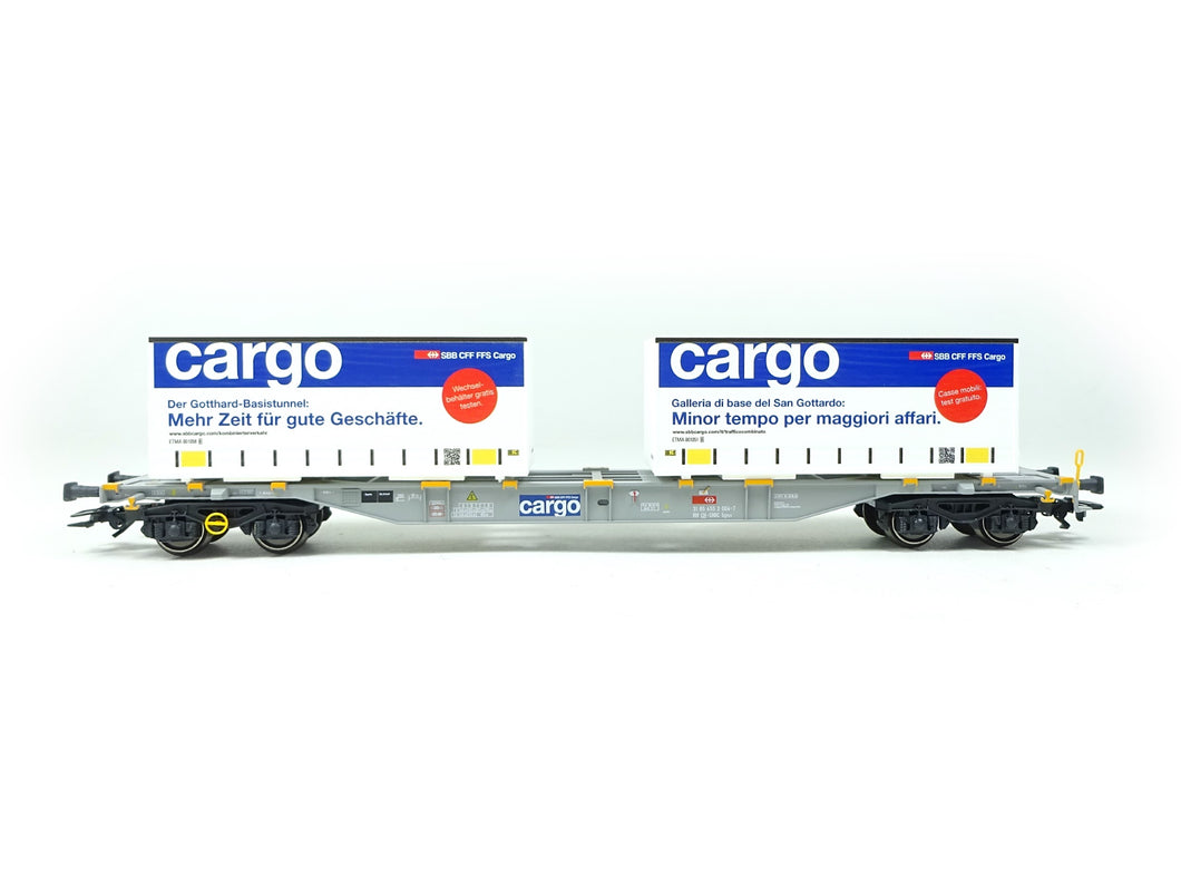 Güterwagen Containertragwagen SBB Cargo, aus Märklin H0 47463-01 neu OVP