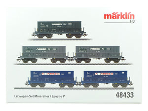 Güterwagen Erzwagen-Set Minéralier ARBED 5-teilig, Märklin H0 48433 neu OVP