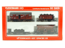 Laden Sie das Bild in den Galerie-Viewer, Güterwagen Set 4-teilig DB Epoche III Sonderserie, Fleischmann H0 95 5805 OVP
