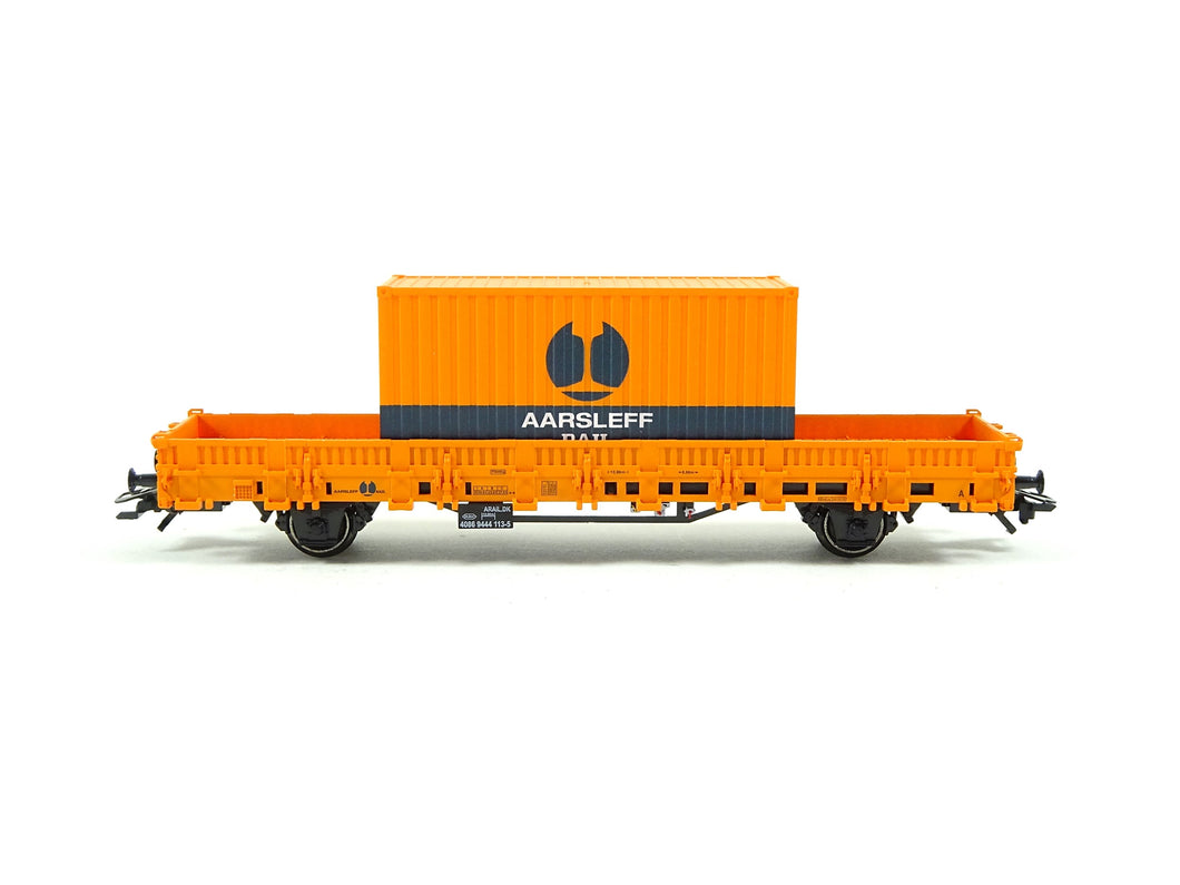 Güterwagen Niederbordwagen Kls, Aarsleff Rail A/S, Märklin H0 46933 neu, OVP