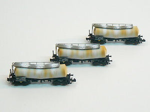 Fleischmann N 846006, 3-tlg. Kesselwagen-Set, DB, neu, gealtert