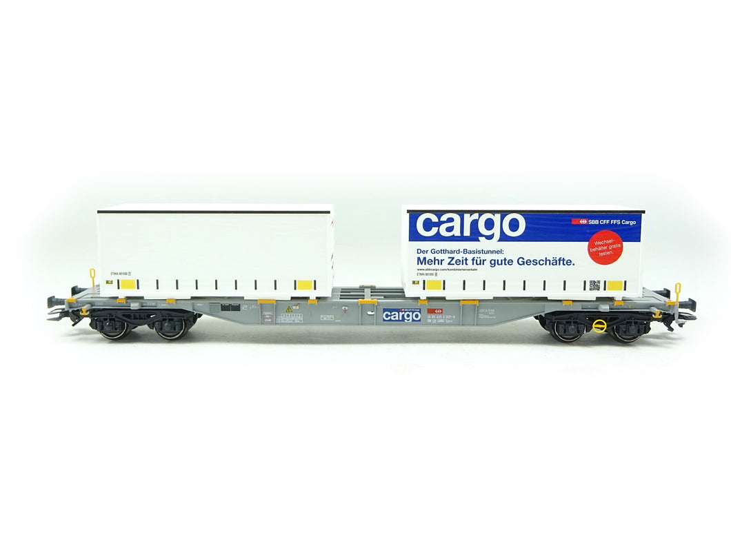 Güterwagen Containertragwagen SBB Cargo, aus Märklin H0 47463 neu OVP