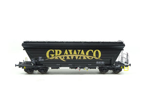 Güterwagen Getreidesilowagen Uagpps Grawaco schwarz, NME H0 513653 AC neu OVP