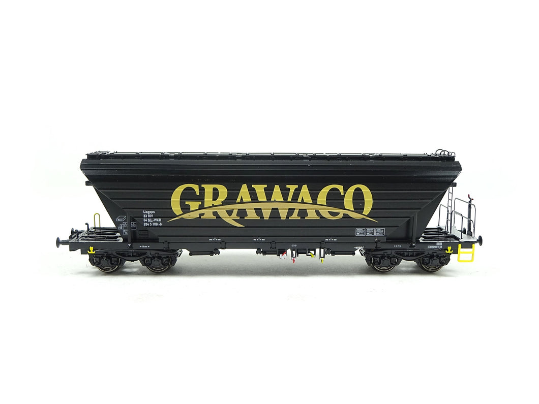 Güterwagen Getreidesilowagen Uagpps Grawaco schwarz, NME H0 513653 AC neu OVP