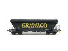 Laden Sie das Bild in den Galerie-Viewer, Güterwagen Getreidesilowagen Grawaco schwarz, NME H0 513600 neu OVP
