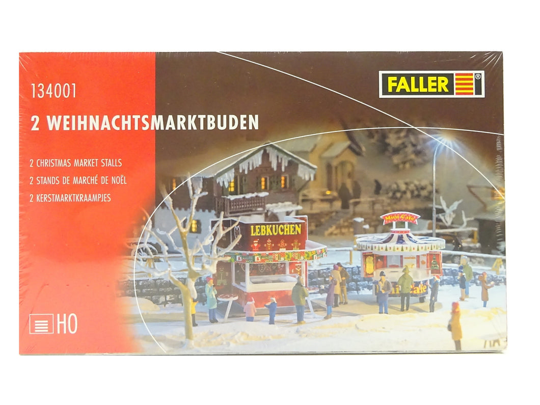 Modellbau 2 Weihnachtsmarktbuden Lebkuchen & Mini-Cafe, Faller H0 134001 neu