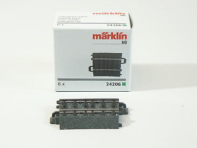 Märklin H0 24206, 6 x gebogenes Gleisstück, C - Gleis, R 2, neu, OVP