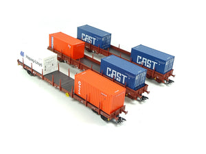 Güterwagen Containerwagen-Set SNCB 3-teilig, Märklin H0 47119 neu OVP